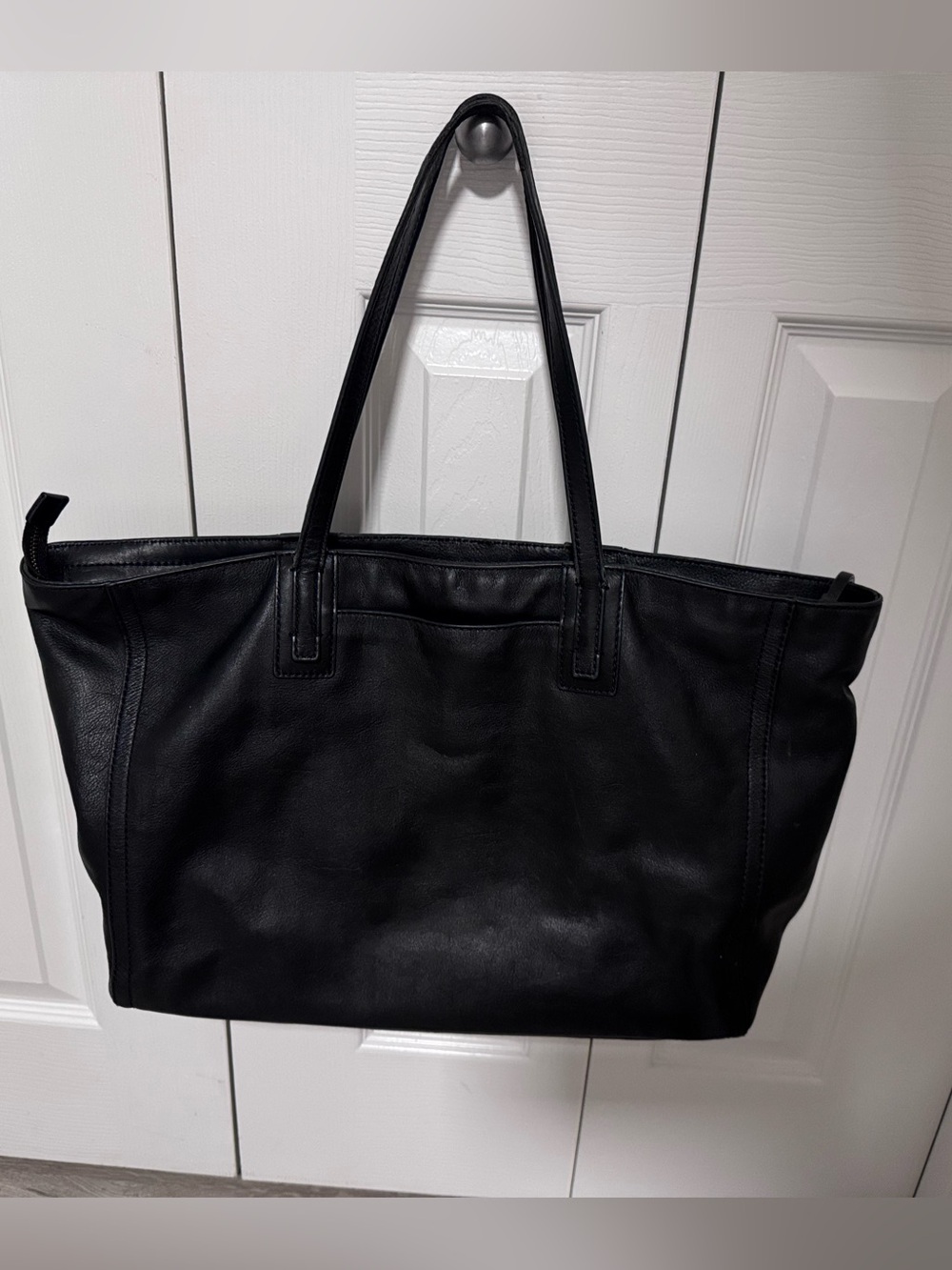 Fossil black leather Emma tote bag